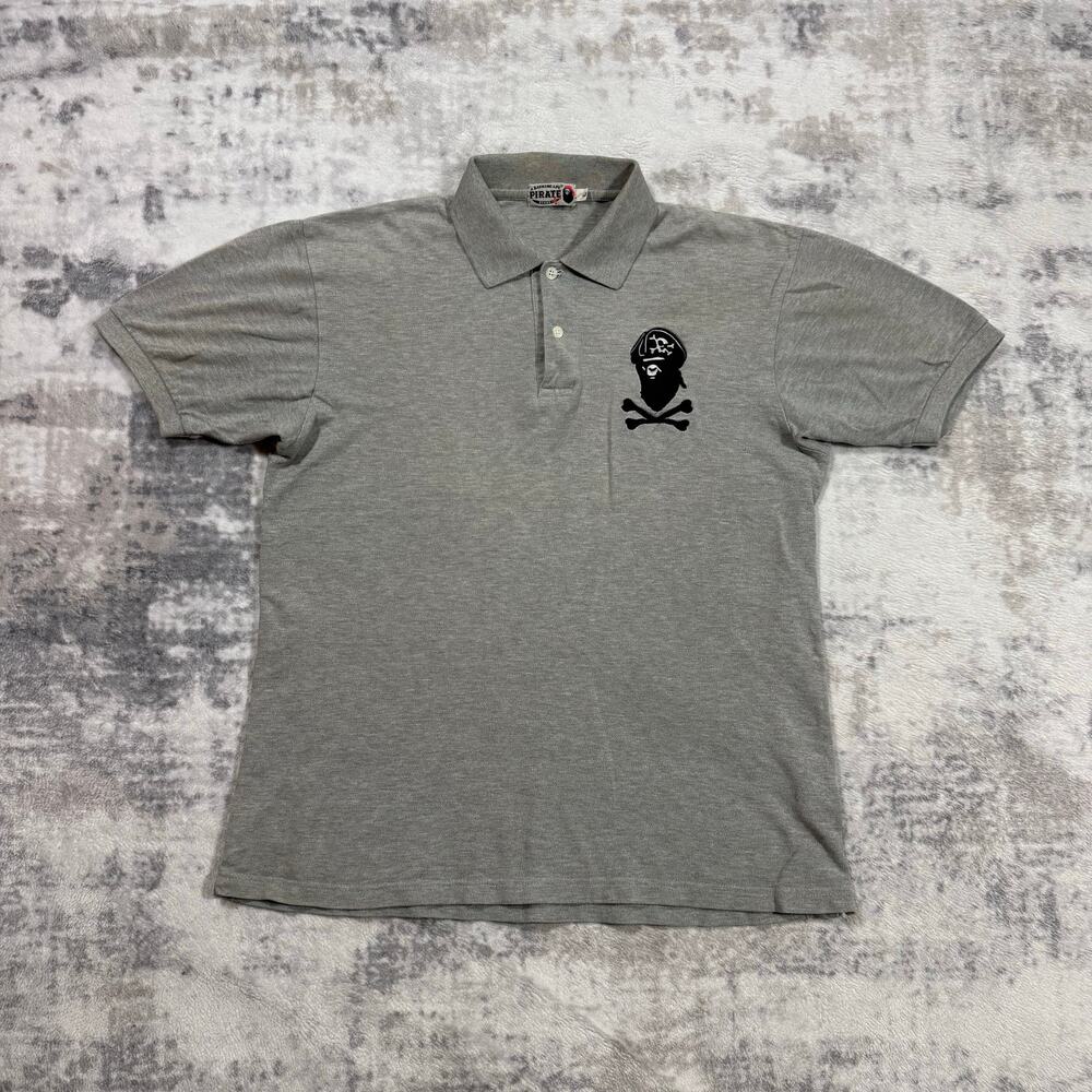 Authentic Bape 2000's Pirate Store Crossbones Polo L